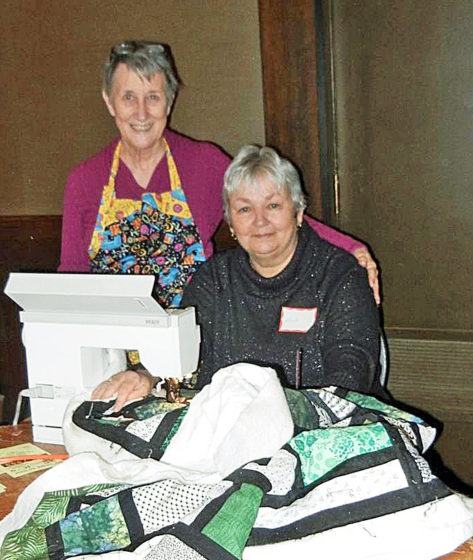 Betty Giffin, VQC founder on the left and Blanche Dunn, current president